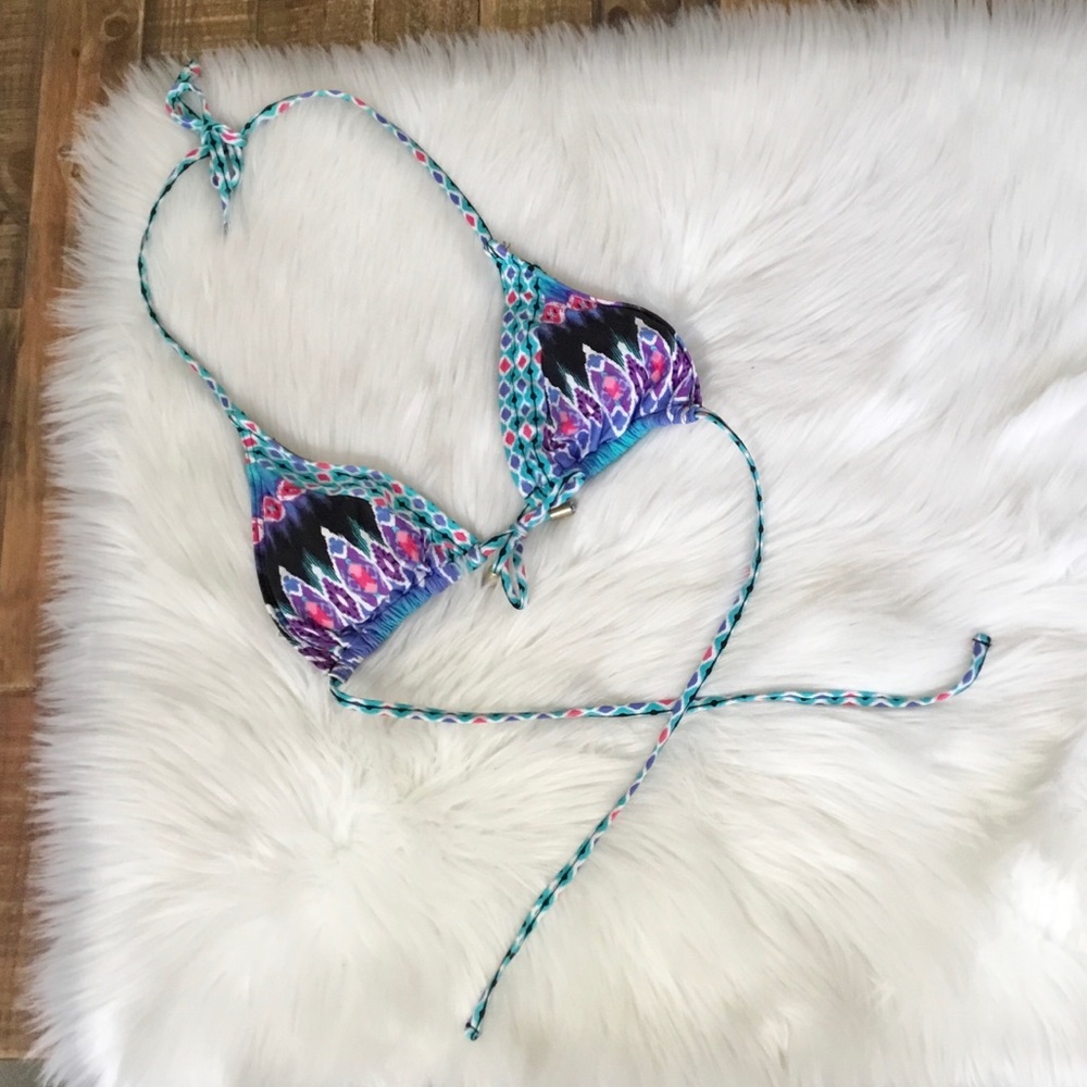 La Blanca Multicolor Bikini Top Size S
